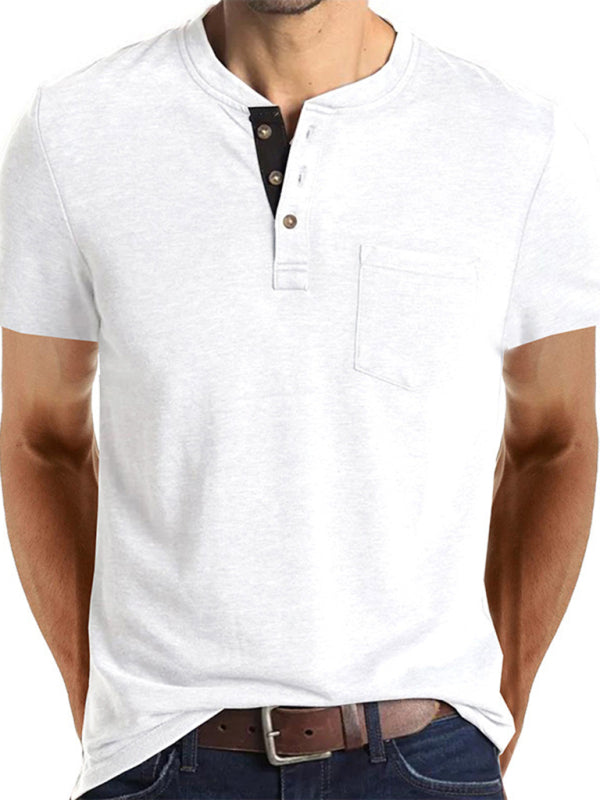 Buttoned Short Sleeved T-shirt