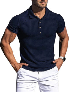Men's Slim Fit Short Sleeve Polo Shirt