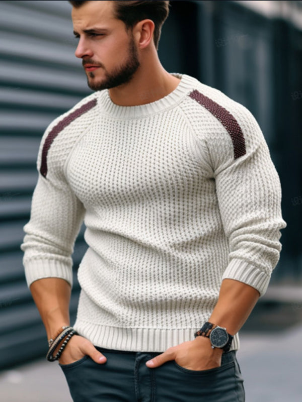 Men's Shoulder Contrast Sweater