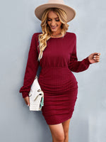 Load image into Gallery viewer, Ruched Bodycon Mini Dress
