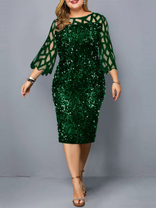 Curve Sequin Design Dress