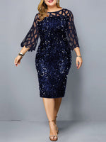 Load image into Gallery viewer, Curve Sequin Design Dress
