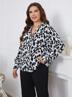 Load image into Gallery viewer, Curve Leopard Print Button Down Blouse
