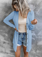 Load image into Gallery viewer, Lightweight Button Front Longline Cardigan
