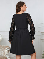 Load image into Gallery viewer, Curve Lace Elegant Dress
