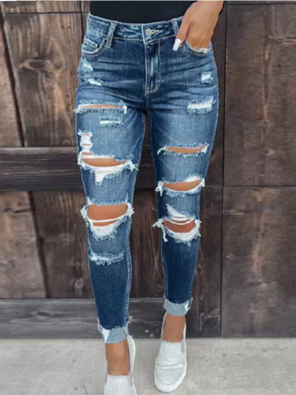 Ripped Distressed Skinny Jeans