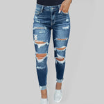 Load image into Gallery viewer, Ripped Distressed Skinny Jeans
