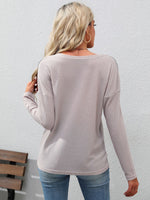 Load image into Gallery viewer, Chevron Rib Knit Long Sleeve Top
