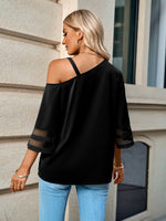 Load image into Gallery viewer, Metal Buckle One-Shoulder Blouse
