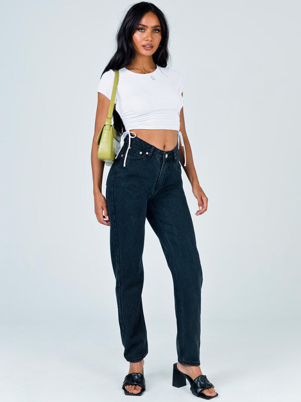 Ruched Side Crop Top