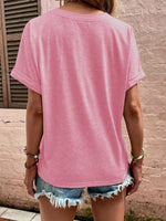 Load image into Gallery viewer, Button-Up Short-Sleeve T-Shirt
