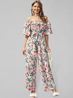 Load image into Gallery viewer, Curve Floral Ruffled Jumpsuit
