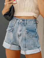Load image into Gallery viewer, Turnover Denim Shorts

