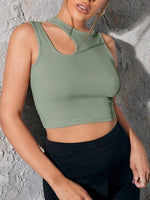 Load image into Gallery viewer, Cut Out Ribbed Tank Top
