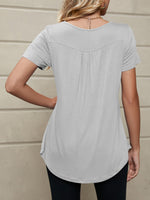 Load image into Gallery viewer, Half Button-up Short Sleeve Top

