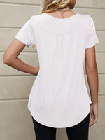 Load image into Gallery viewer, Half Button-up Short Sleeve Top
