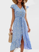 Load image into Gallery viewer, Flutter Sleeve Midi Dress

