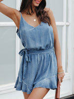 Load image into Gallery viewer, Sleeveless Ruffle Romper

