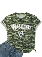 Load image into Gallery viewer, Mama Print Camouflage Pullover T-shirt
