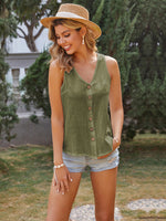 Load image into Gallery viewer, Cotton Linen Sleeveless Top
