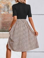 Load image into Gallery viewer, Half High Neck Leopard Print Dress
