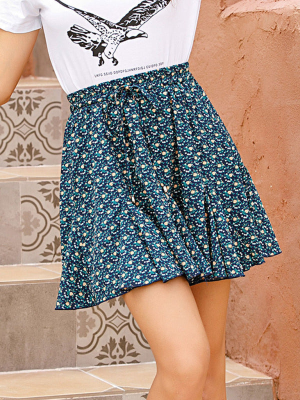 Casual Printed Short Skirt
