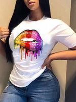 Load image into Gallery viewer, Printed Lips T-shirts
