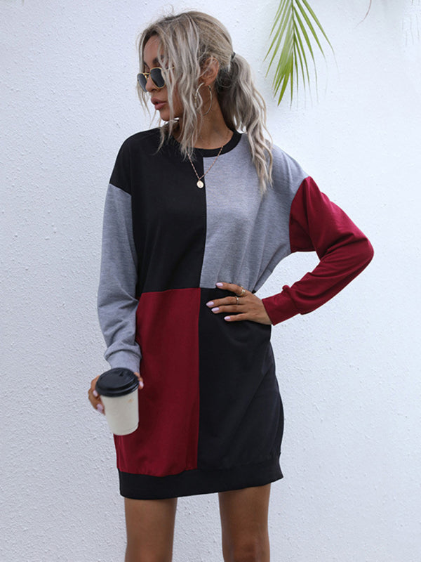 Colour Block Sweater Dress