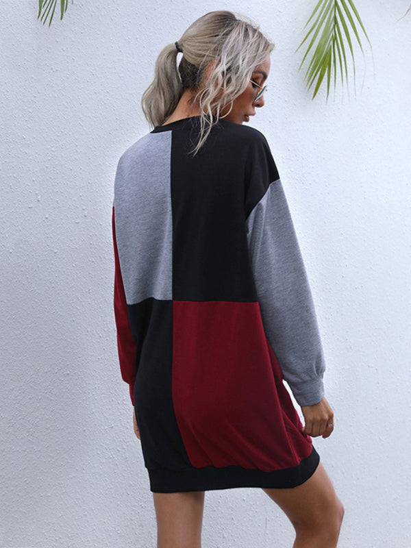 Colour Block Sweater Dress