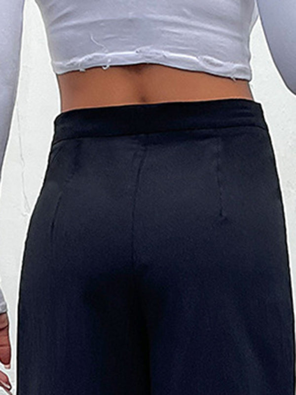 Cross-Border Slim Button Casual Pants