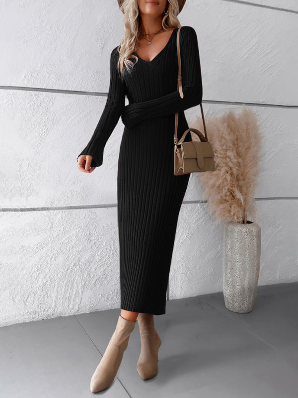 Thick Ribbed Sweater Dress