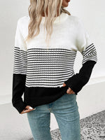 Load image into Gallery viewer, Striped Contrast Colour Pullover
