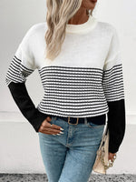 Load image into Gallery viewer, Striped Contrast Colour Pullover
