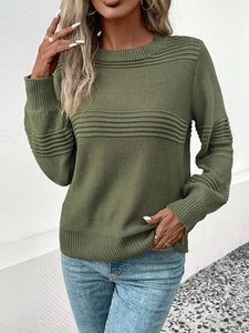 Long Sleeve Solid Colour Pullover
