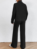 Load image into Gallery viewer, Casual High Collar Knitted  Two-piece Set
