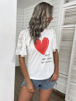 Load image into Gallery viewer, Love Heart Printed Short Sleeve T-Shirt
