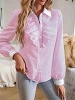 Load image into Gallery viewer, Patchwork Long Sleeved Blouse
