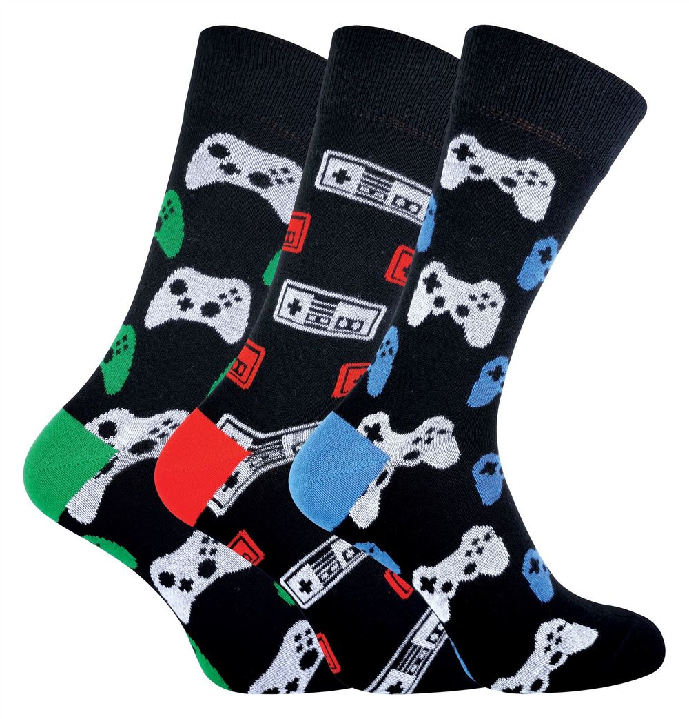 Men's 3 Pairs Retro Gaming Socks