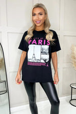 Load image into Gallery viewer, &quot;Paris&quot; Slogan Oversized T-Shirt
