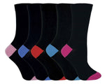 Load image into Gallery viewer, 5 Pairs Ladies Coloured Heel &amp; Toe Socks

