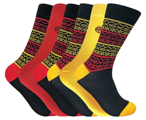 6 Pairs Men's Funky Bamboo Socks