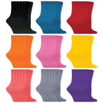 Load image into Gallery viewer, 6 Pairs Ladies Plain Coloured Cotton Socks
